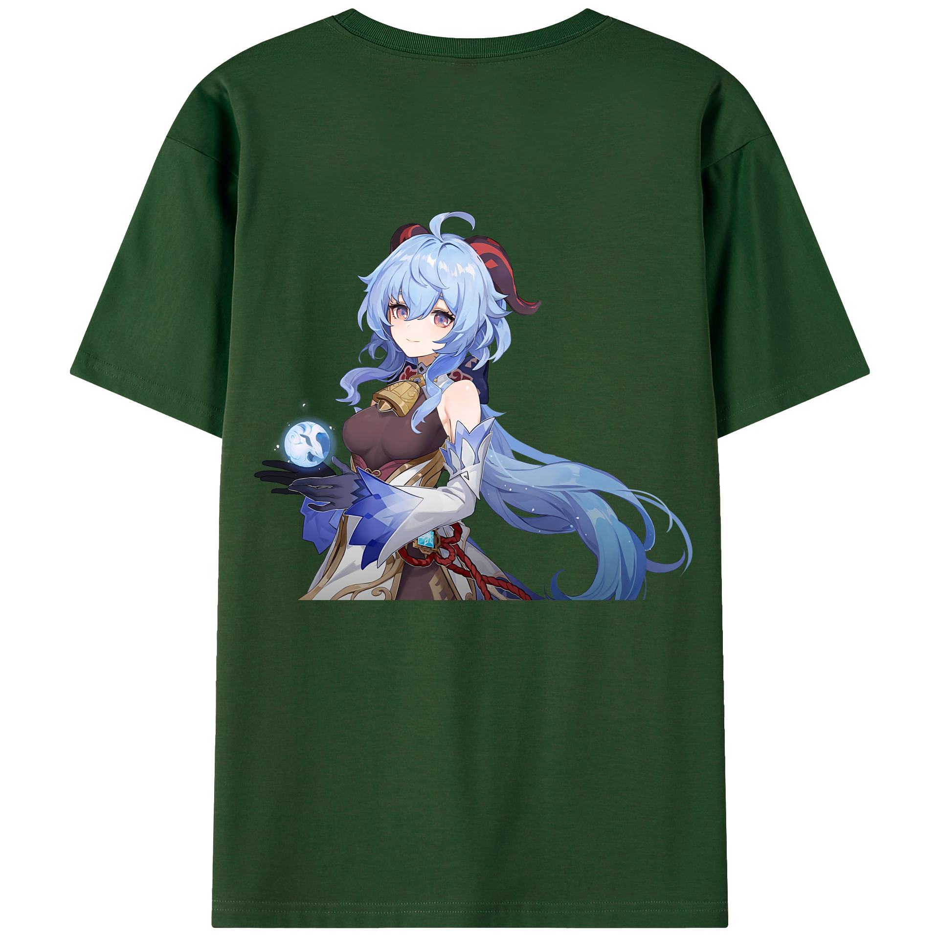 げんし神 甘雨 かんう genshin Ganyu 綿100％半袖Tシャツ（背面プリント）